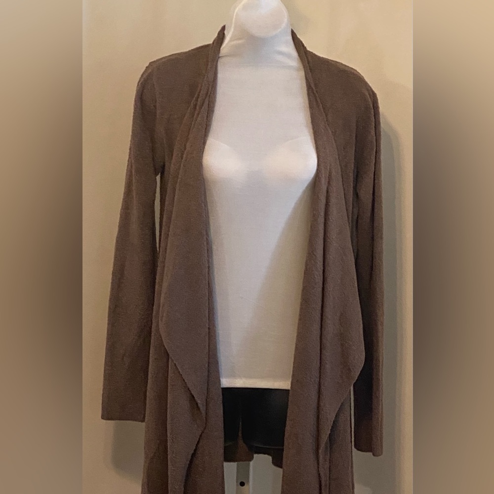 Barefoot Dreams Bamboo Chic Lite Wrap Sweater. Color:Coffee/Brown. Size: S/M.